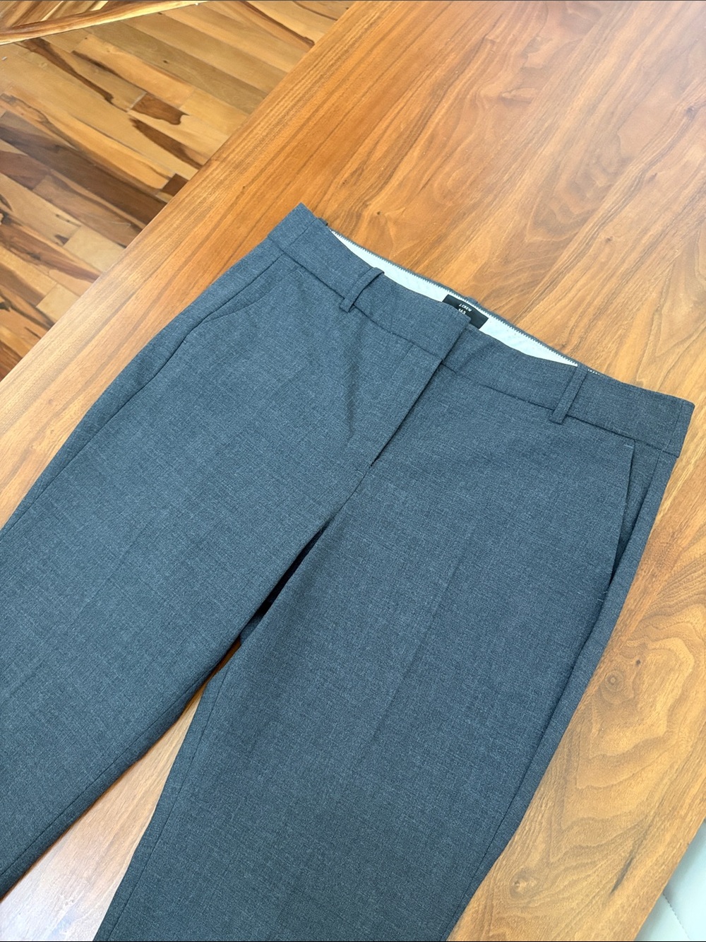 J. Crew Italian Wool Slim Leg Ankle Pants Size 12 - Picture 5 of 10